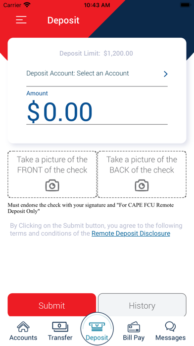 CAPE FCU Mobile Banking Screenshot
