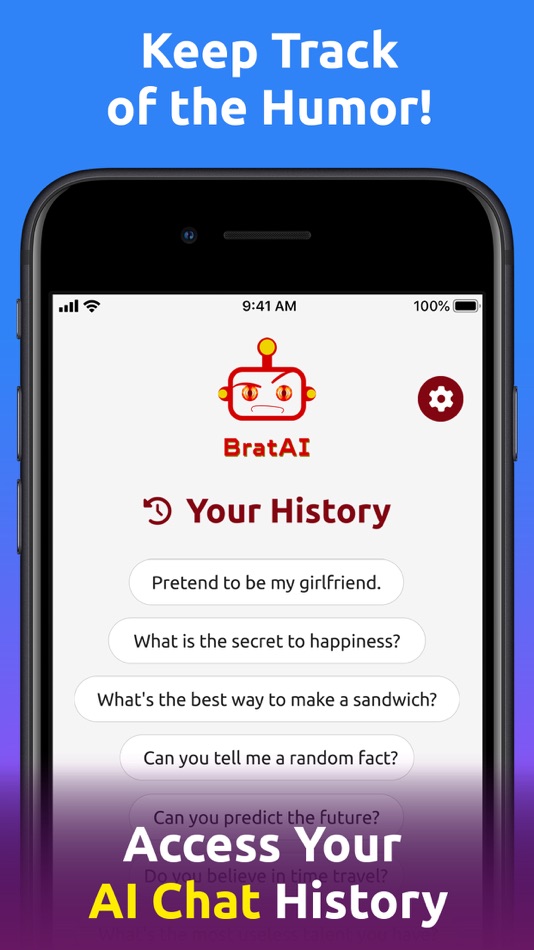 #2. BratAI - A Witty Chat AI Bot (iOS) 게시자: Mesh Soft International LLP