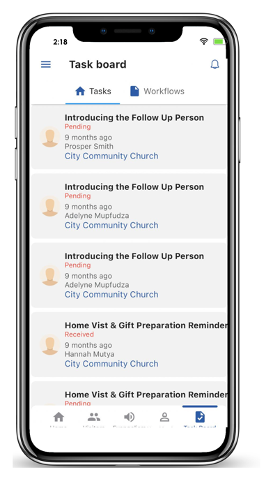 Follow App Screenshot