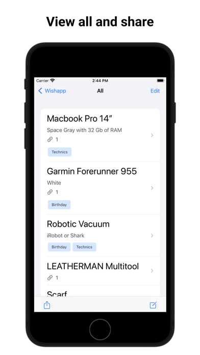 Wishapp — wish list Screenshot