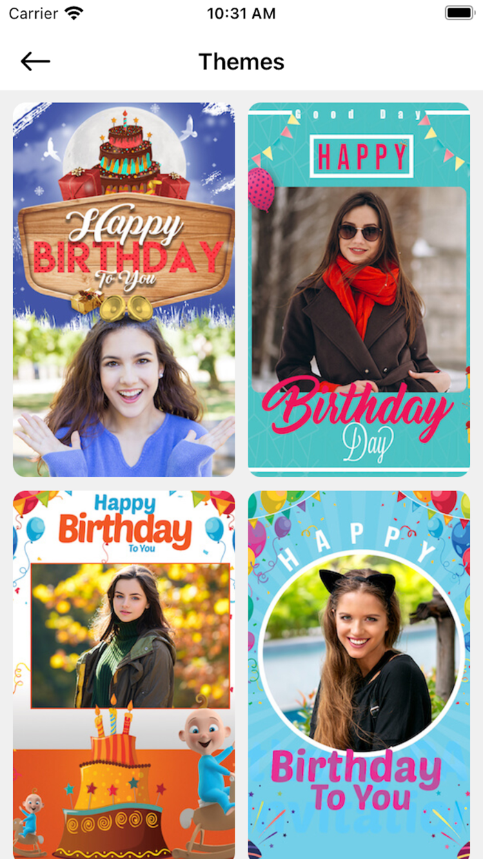 Birthday Photo Frames - Editor