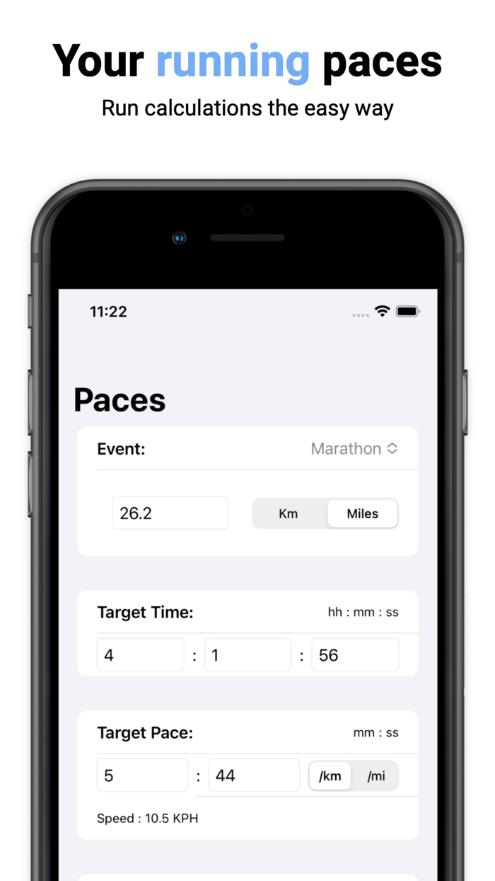 Run Pace Calc