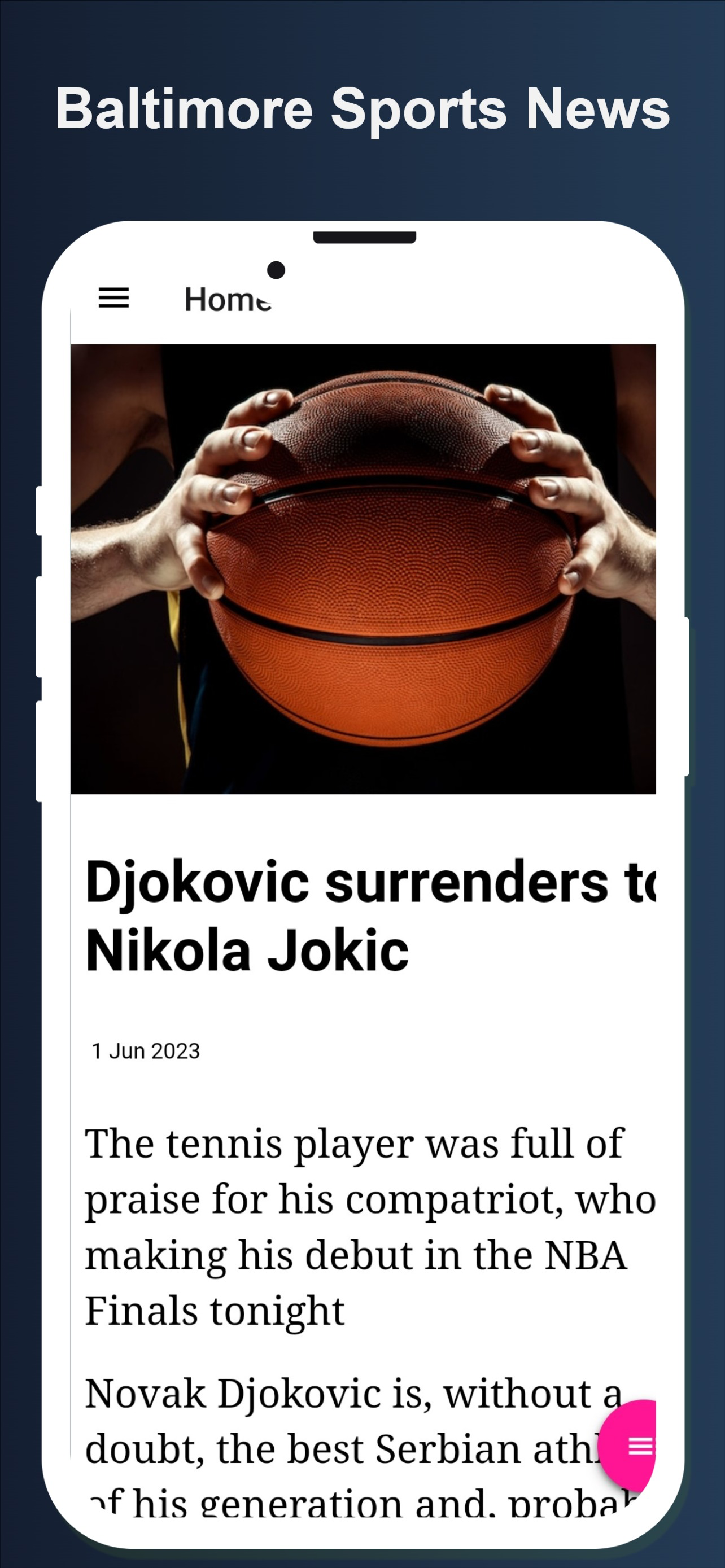 Baltimore Sports News App