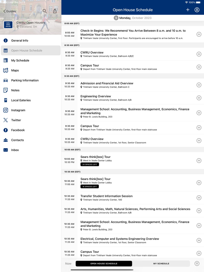 Case Western Reserve Guides