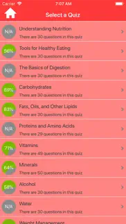 human nutrition quizzes iphone screenshot 2