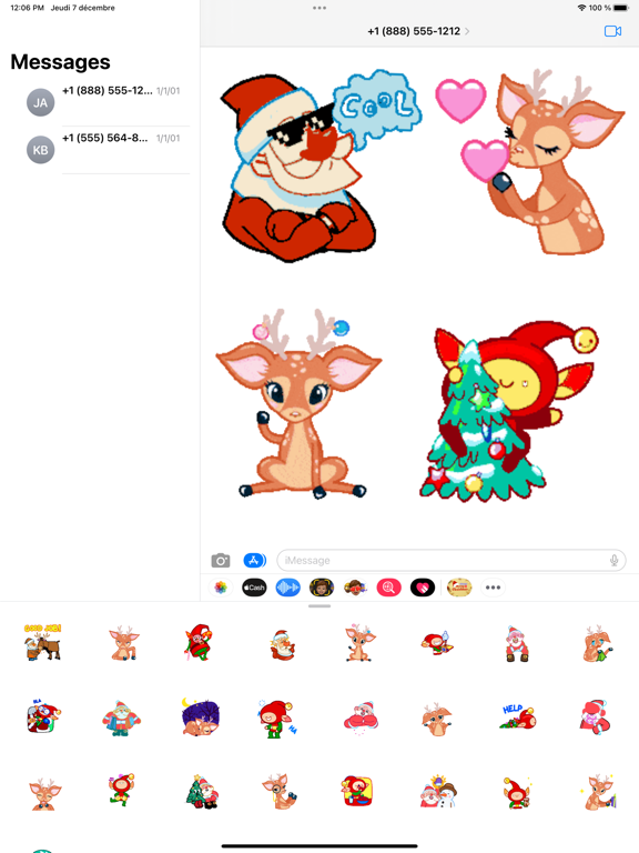 Screenshot #4 pour Christmas Animated Stickers ^^