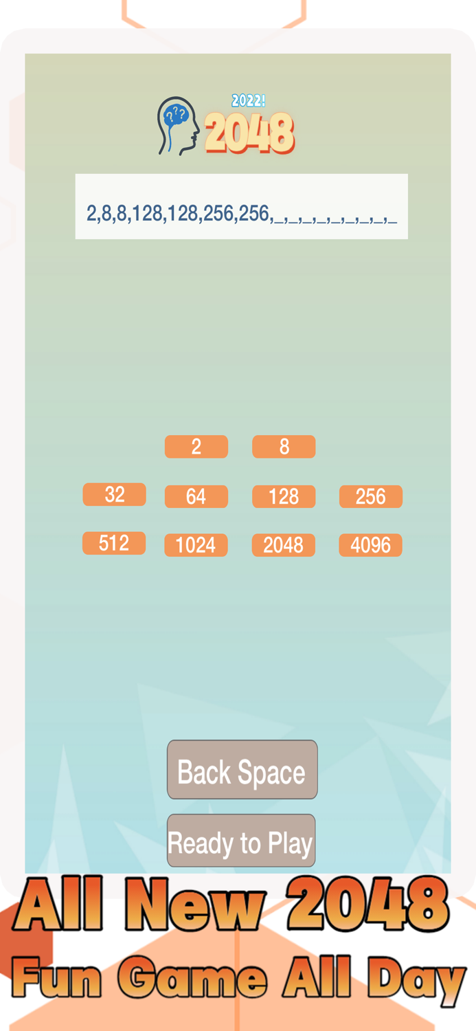 2048 -Merge Number to 2048