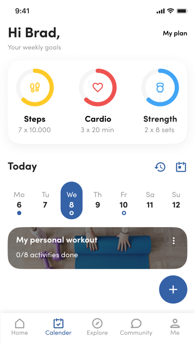EMS Mobile Virtual Coach Screenshot