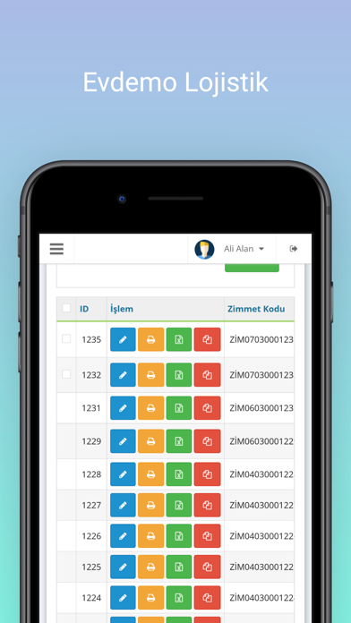 Evdemo Lojistik İş Ortağı Screenshot