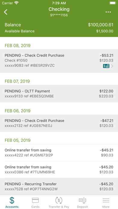 Missouri Central Credit Union Screenshot