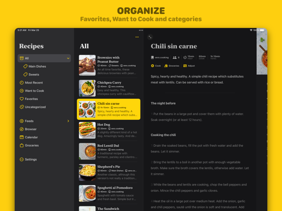 Mela - Recipe Manager iPad app afbeelding 7