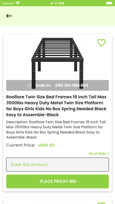 Mobius Auctions Screenshot