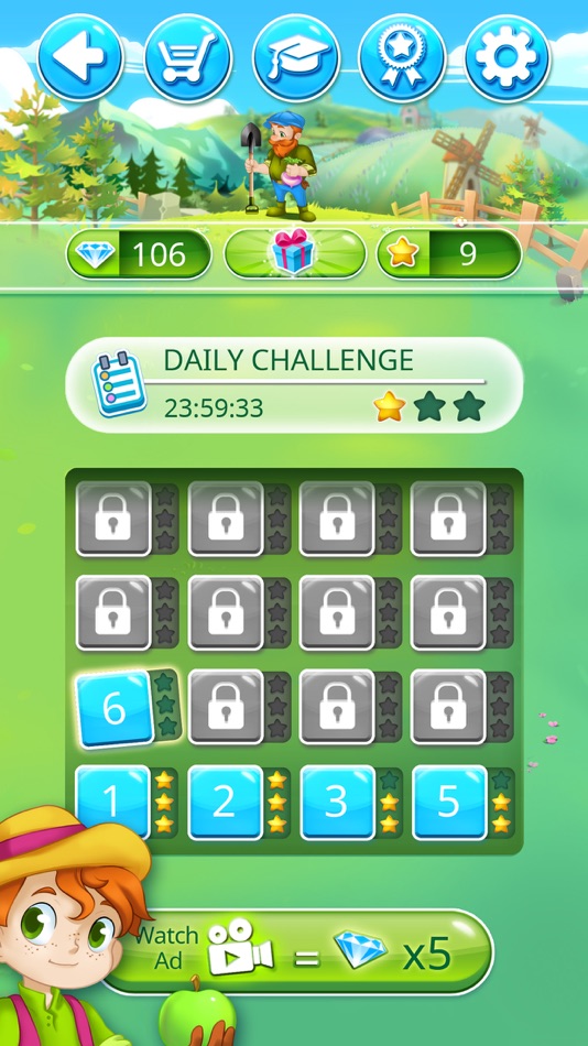#4. Happy Farm: fill in the fields (iOS) By: PLAYTOUCH