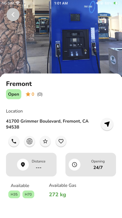 Hydrogen Fuel Finder Screenshot