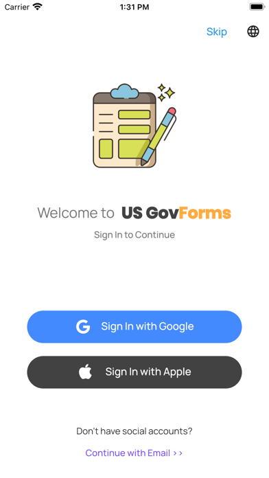 Gov Forms Screenshot
