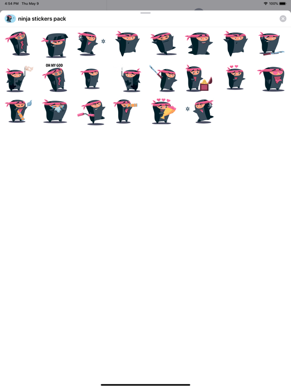 Screenshot #4 pour Funny Ninja emoji & stickers