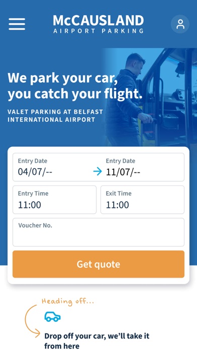 McCausland Airport Parking Screenshot