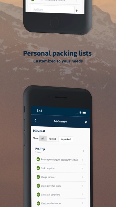 Packup - Trip Planning Screenshot