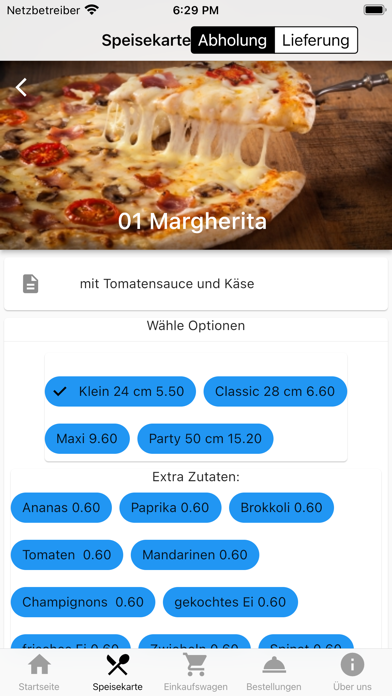 Pizzaservice Goa Perleberg Screenshot