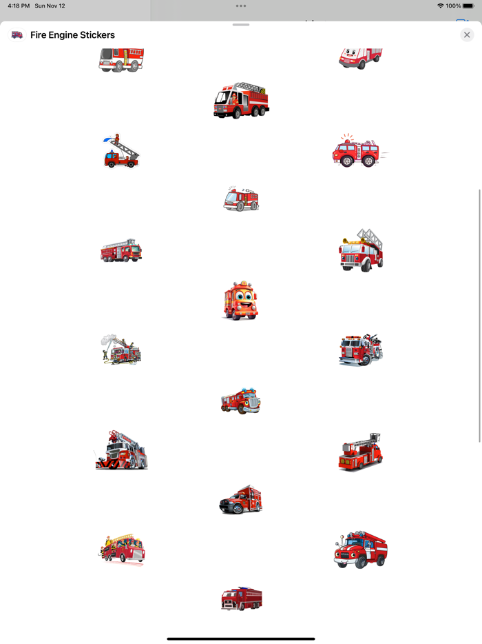 Fire Engine Stickers