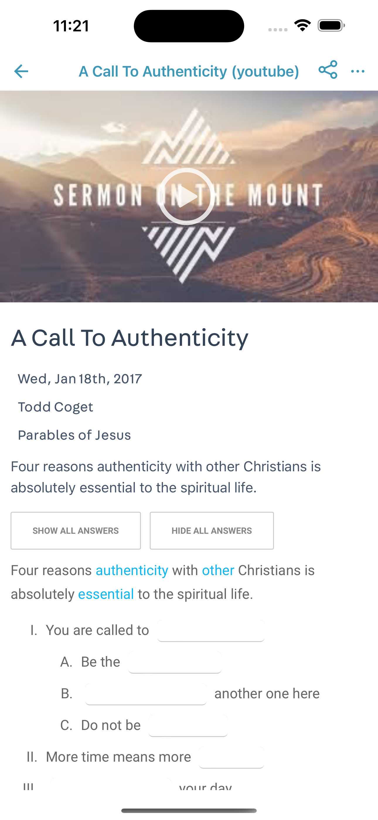 My One Church App