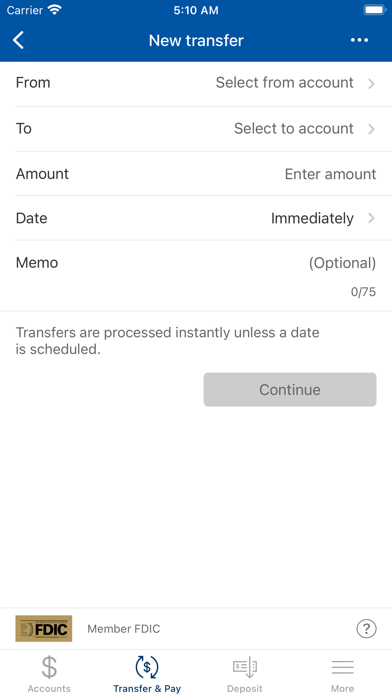 First Whitney Bank and Trust Screenshot