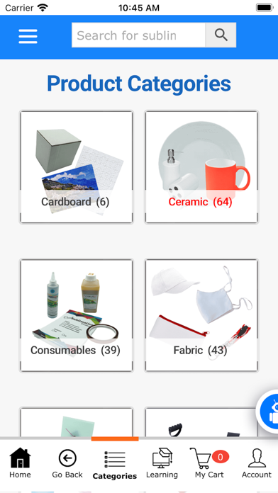 Sublimation Supplies Screenshot