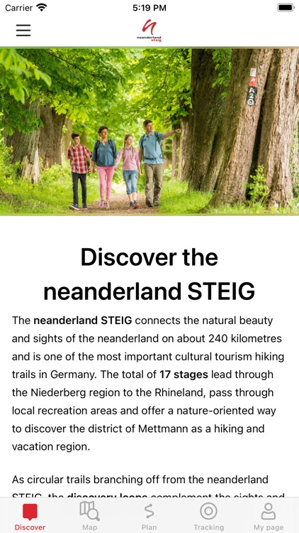 neanderland STEIG Hiking App