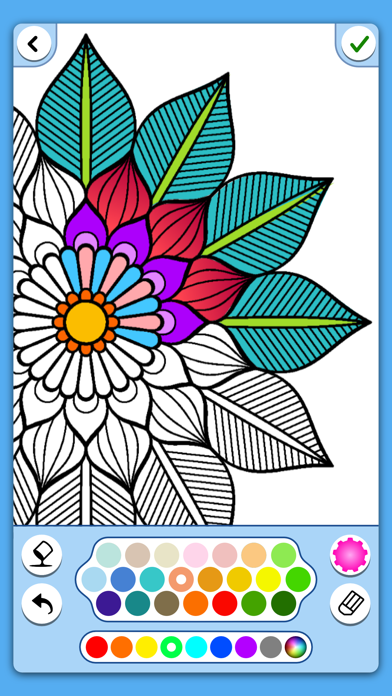 Screenshot #2 pour Coloriage de mandala de fleurs