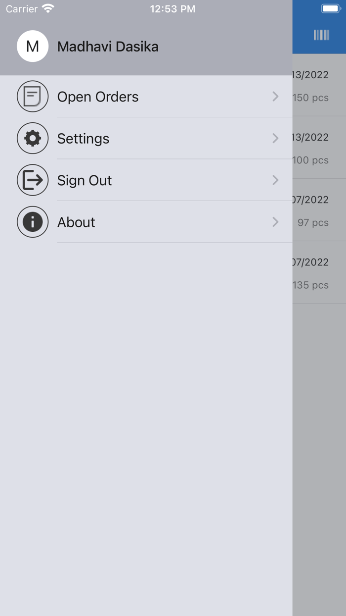 Infor LN Project Receipts