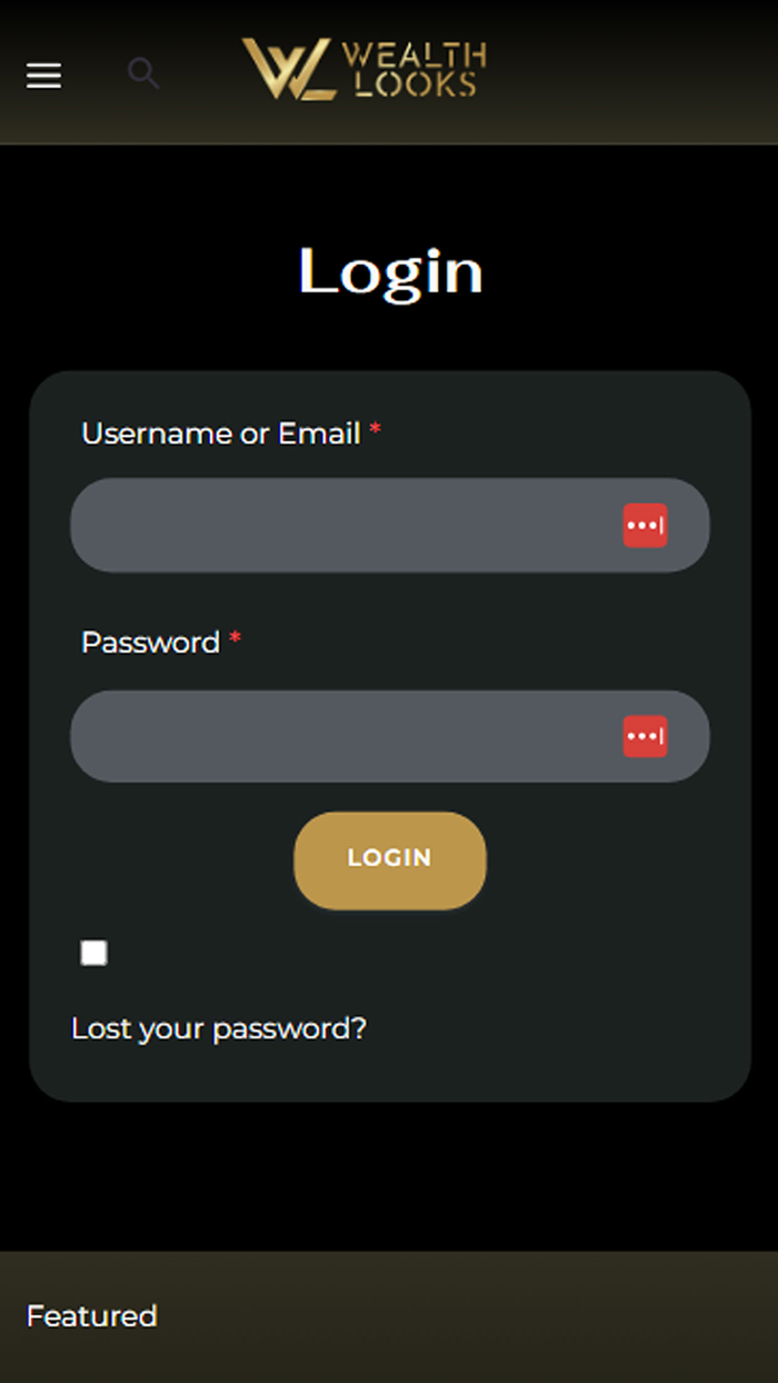 Wealth looks - Vendor App