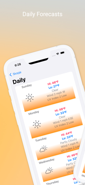 ‎Orange Weather Screenshot