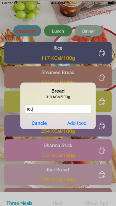 ThreeMealsDayCal Screenshot