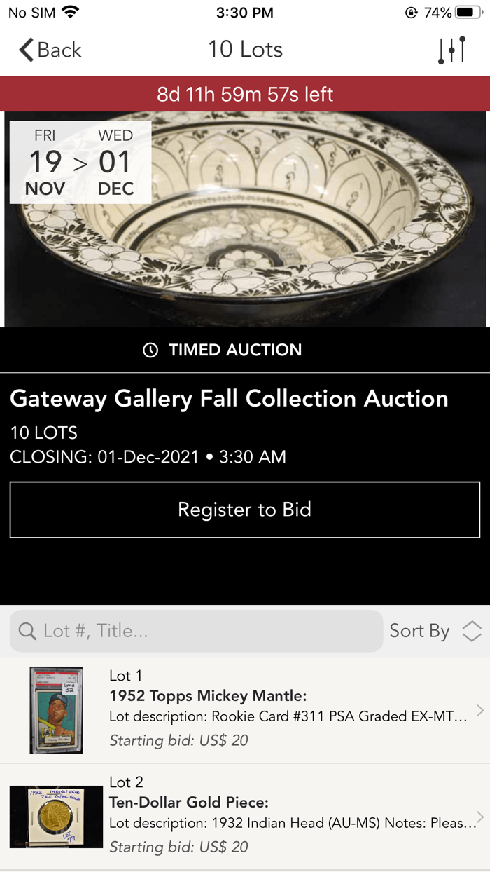 Gateway Gallery Auction