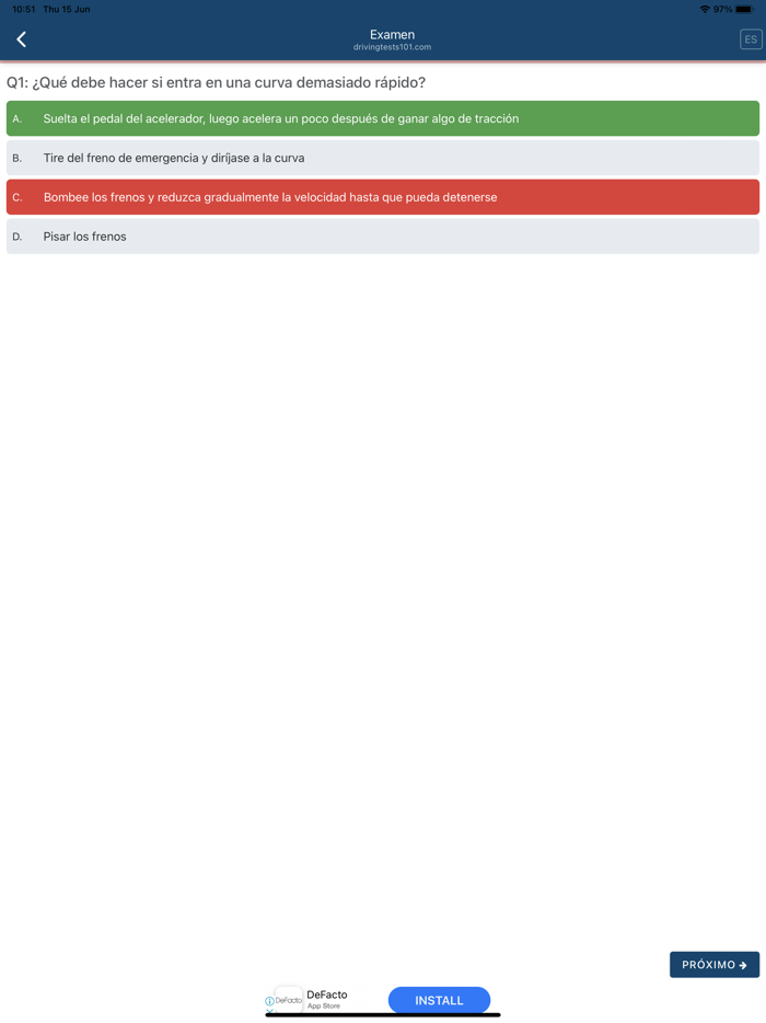 EXAMEN DE MANEJO DMV EE.UU.