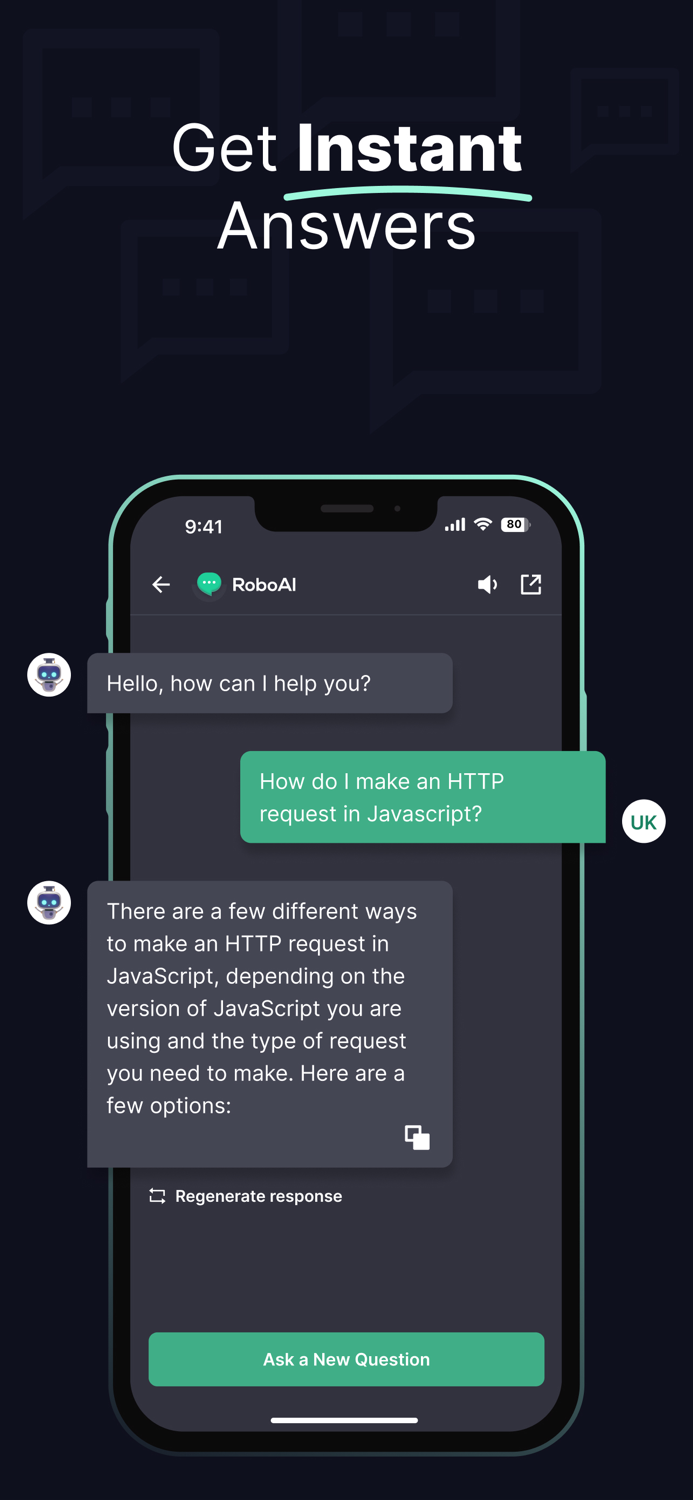 Chat and Ask with RoboAI Bot