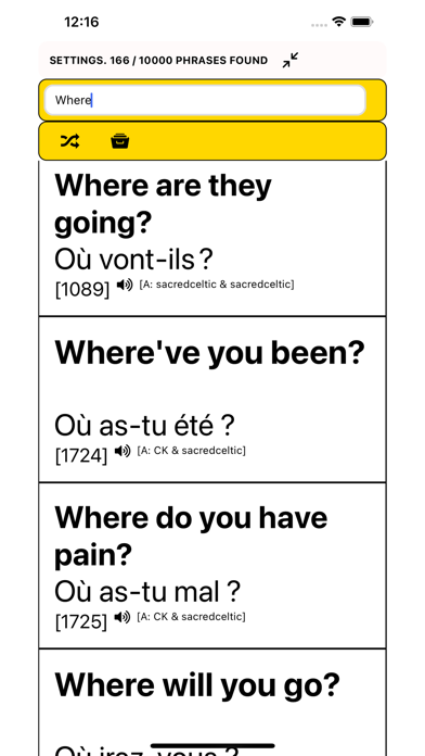 Screenshot #1 pour Speak French - 10,000 Phrases