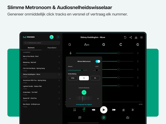 Moises: De App voor Muzikanten iPad app afbeelding 4