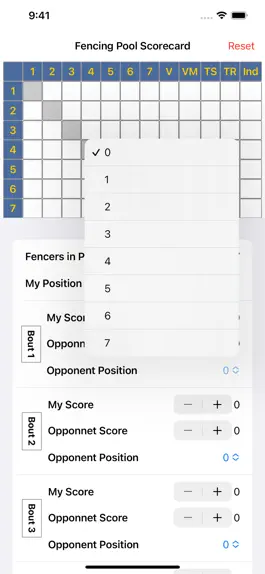 Game screenshot Fencing Pool Scorecard apk