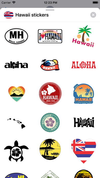 Hawaii emoji - USA stickersのおすすめ画像1