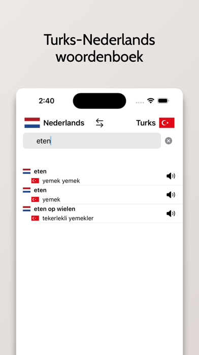 Turks/Nederlands woordenboek Screenshot