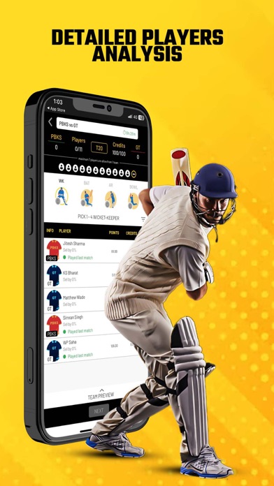 FSL11: Fantasy Cricket App Screenshot