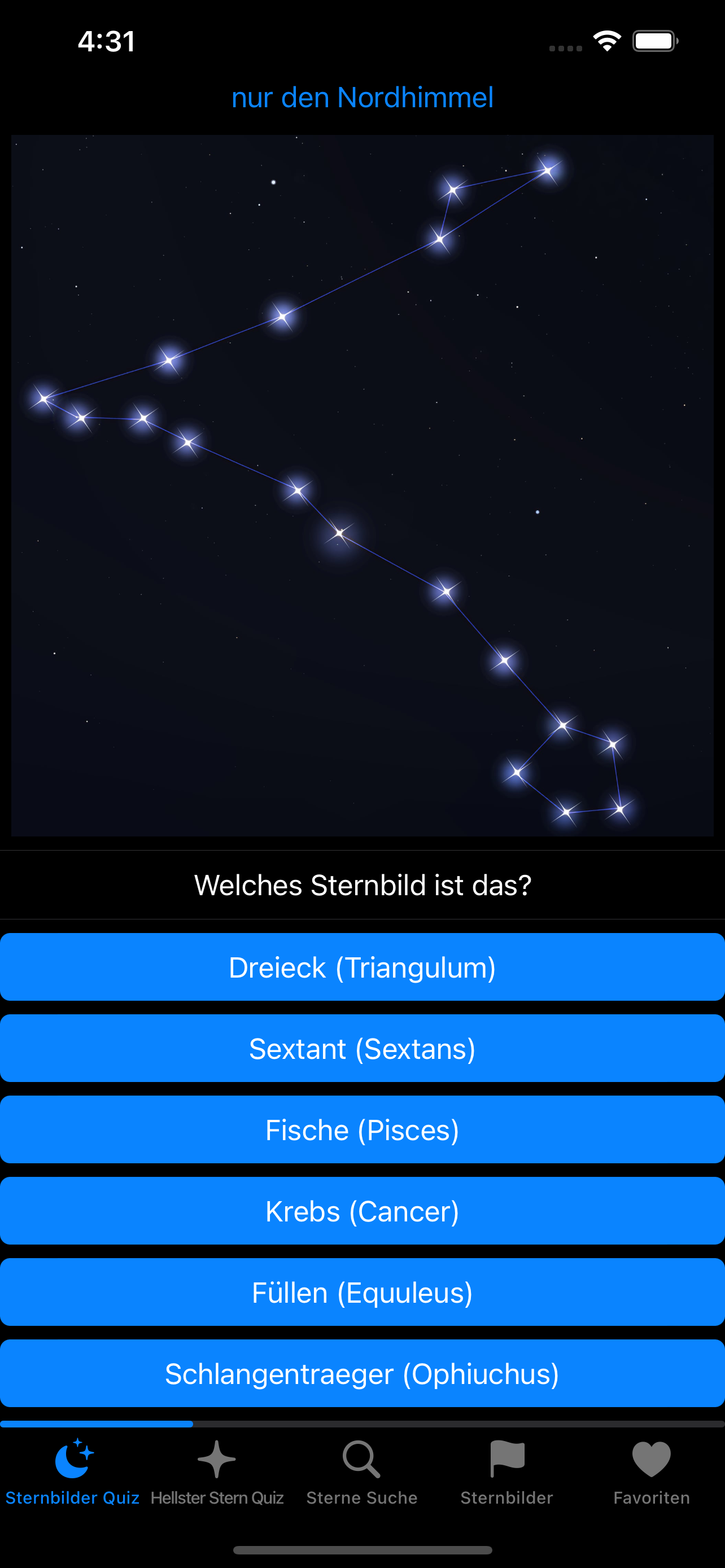 Sternbild Trainer