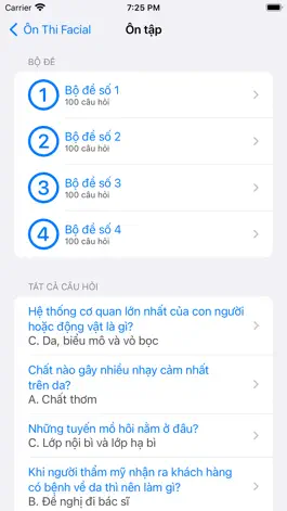 Game screenshot Ôn Thi Lý Thuyết Facial ở Mỹ apk
