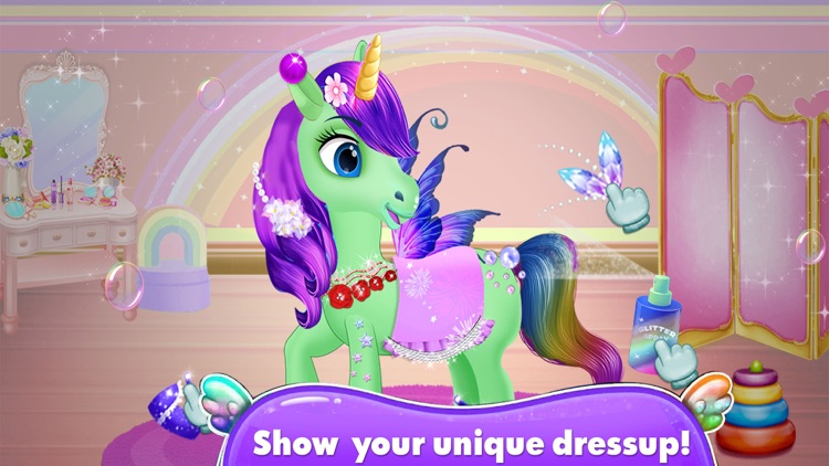 Unicorn Horse Groom & Caring
