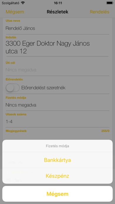 City Taxi Eger Screenshot