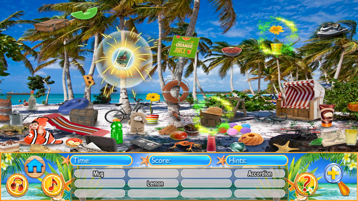 Hidden Objects Summer Beach