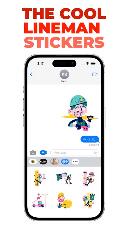 The Cool Lineman stickers