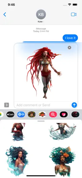 Game screenshot Black Mermaid Stickers apk