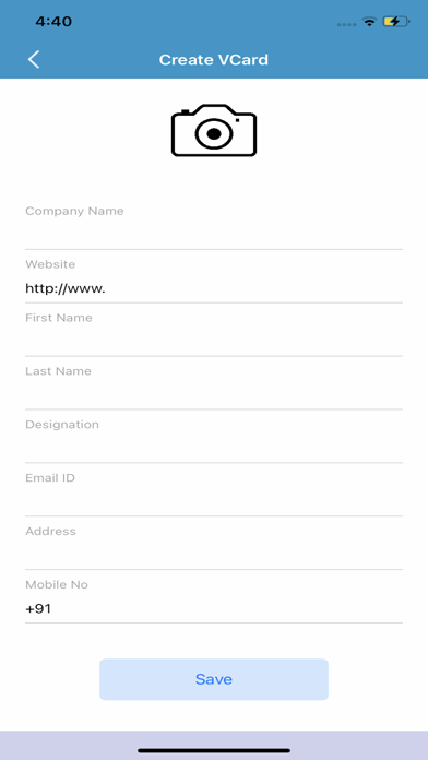 Air vCard Screenshot